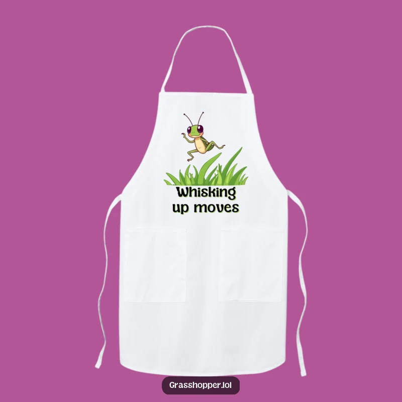 Funny Grasshopper Dancing Apron: Kitchen Moves with Energy!