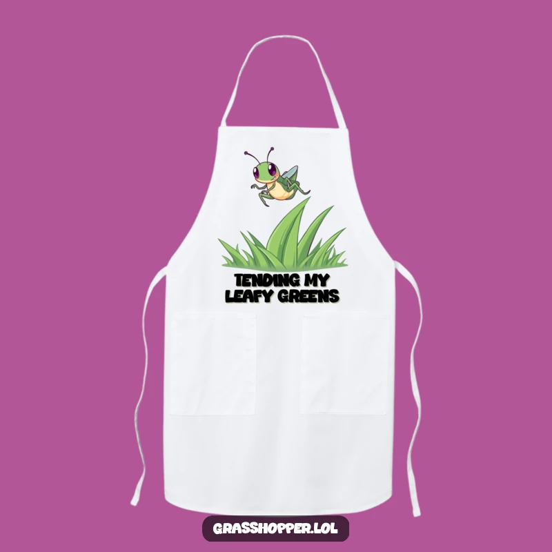 Funny Grasshopper Apron: Happy Leap Kitchen Fun Gift