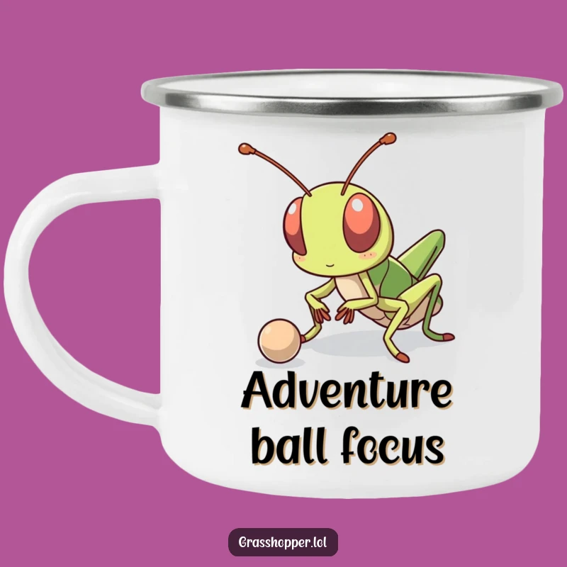 Funny Kawaii Grasshopper Camping Mug - Determined Outdoors Player