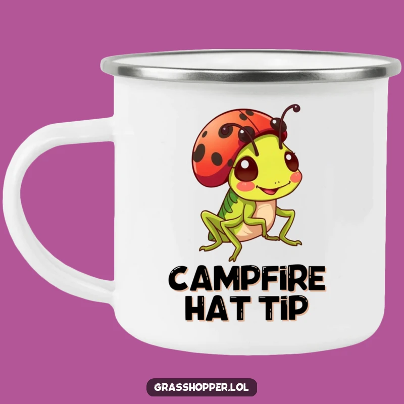 Funny Grasshopper Ladybug Hat Camping Mug - Outdoor Buddies Gift