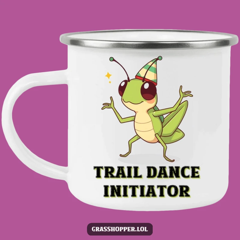 Funny Kawaii Grasshopper Camping Mug - Celebratory Outdoor Fun