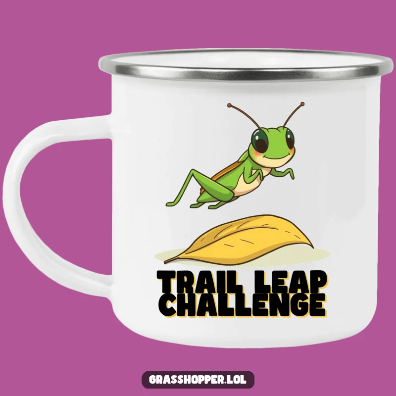 Funny Leaping Grasshopper Camping Mug - Outdoor Jump Fun Gift