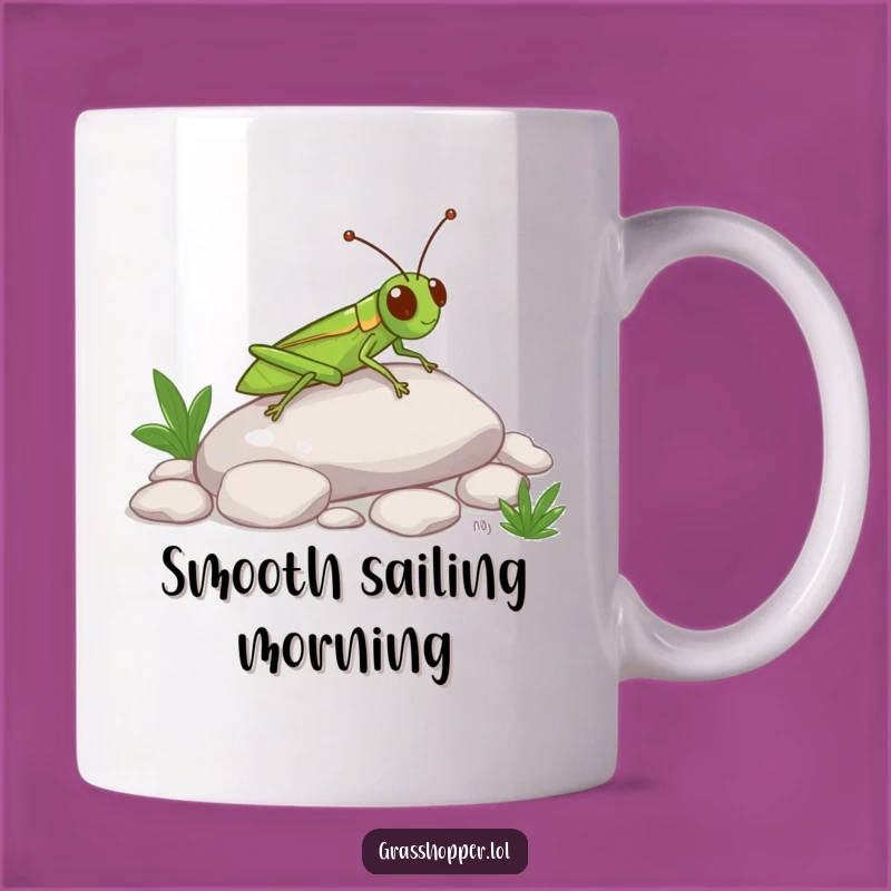 Funny Grasshopper Slide Mug: Happy Insect Fun, Perfect Funny Gift