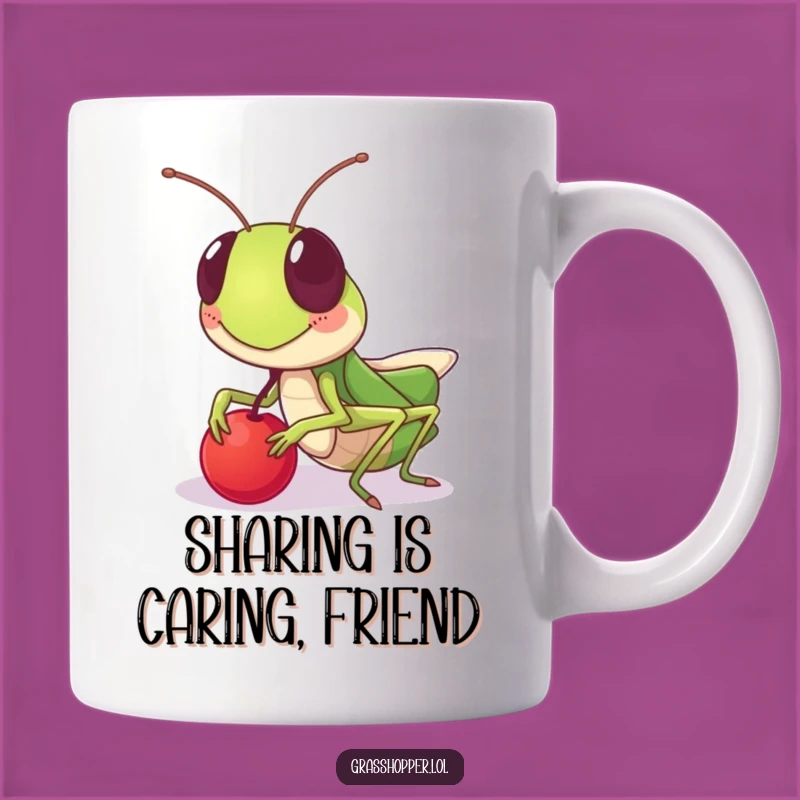 Funny Sharing Grasshopper Mug: Friendship Humor, Perfect Kind Gift