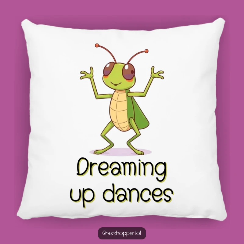 Funny Dancing Grasshopper Pillow: Celebration Comfort, Perfect Gift