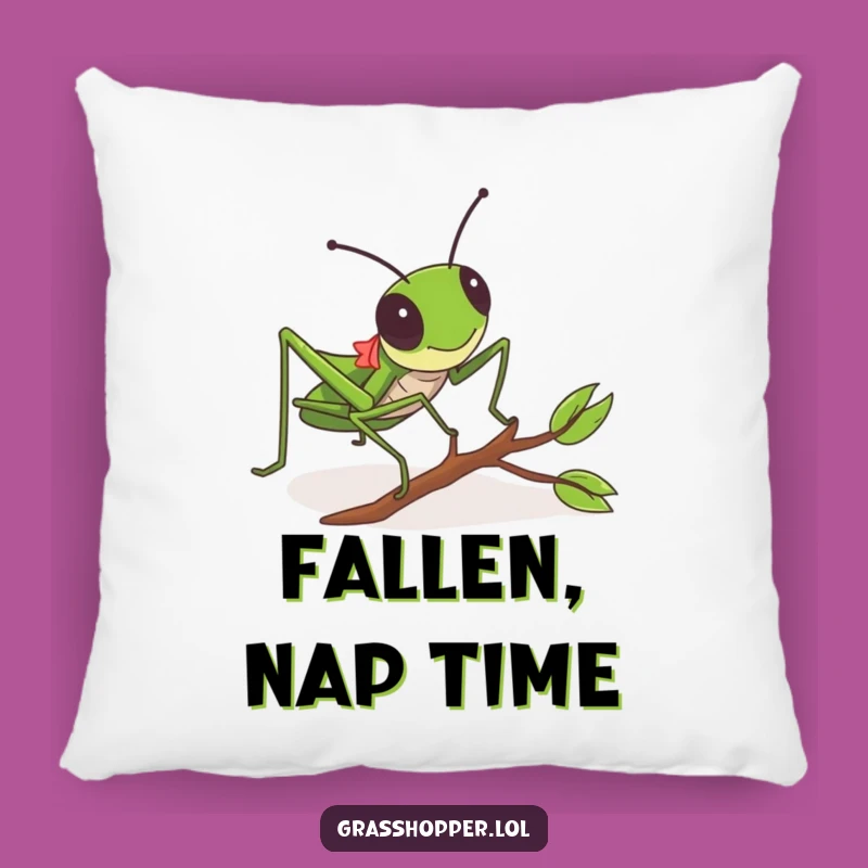 Funny Grasshopper Tripping Pillow - Comfy Clumsy Insect Cushion