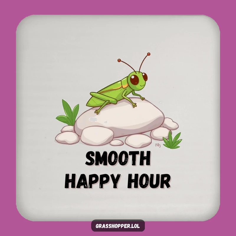 Funny Grasshopper Slide Coaster: Happy Insect Drink Protector, Perfect Funny Gift