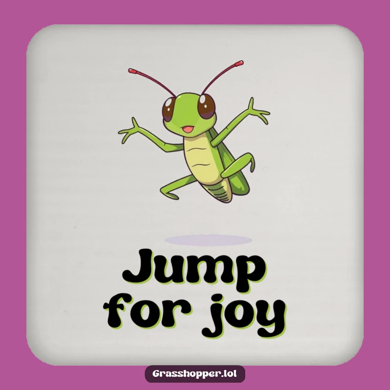 Funny Grasshopper Coaster: Protect Surfaces with Dramatic Style!