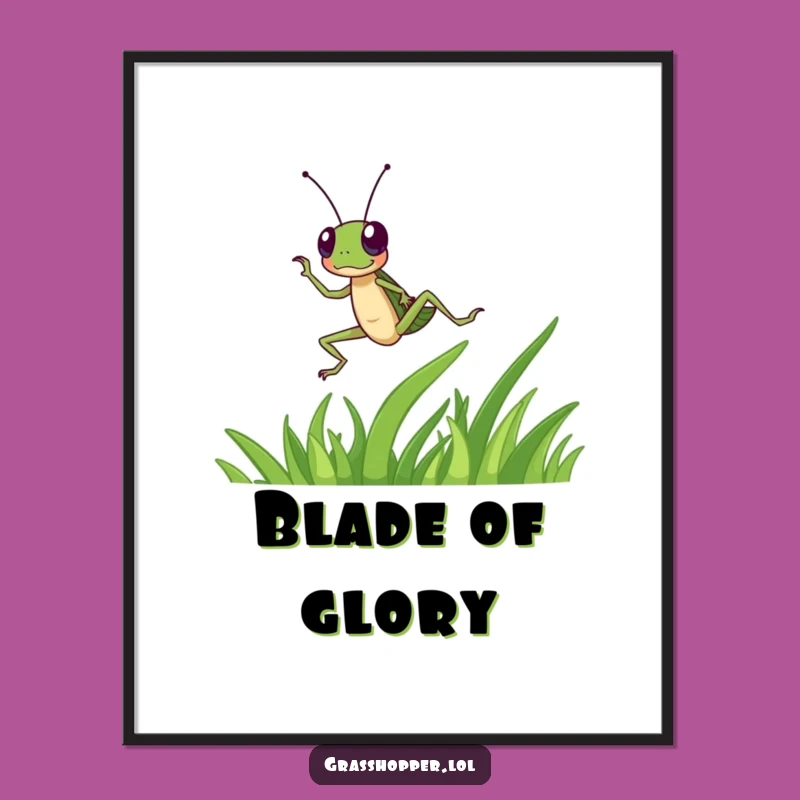 Funny Grasshopper Dancing Poster: Energetic Moves on Display!
