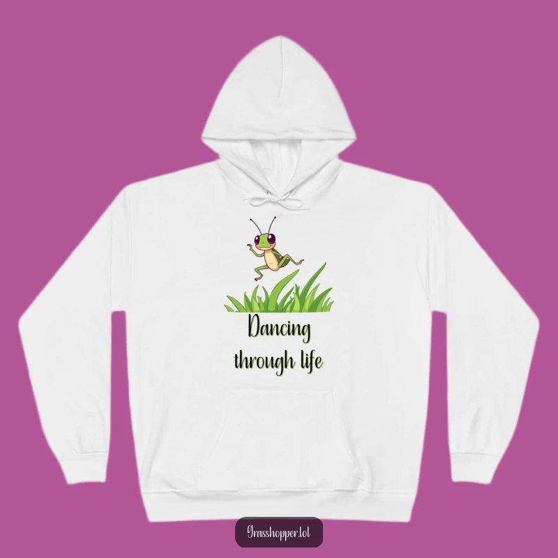 Cozy Funny Grasshopper Dancing Hoodie: Energetic Vibes!