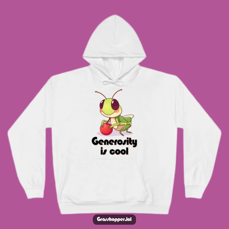 Cozy Funny Sharing Grasshopper Hoodie: Friendship Comfort, Perfect Gift