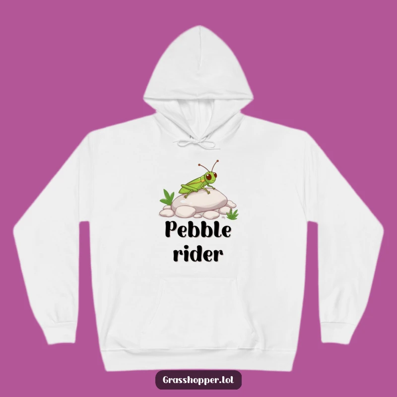 Funny Grasshopper Slide Hoodie: Cozy Happy Insect Wear, Perfect Funny Gift