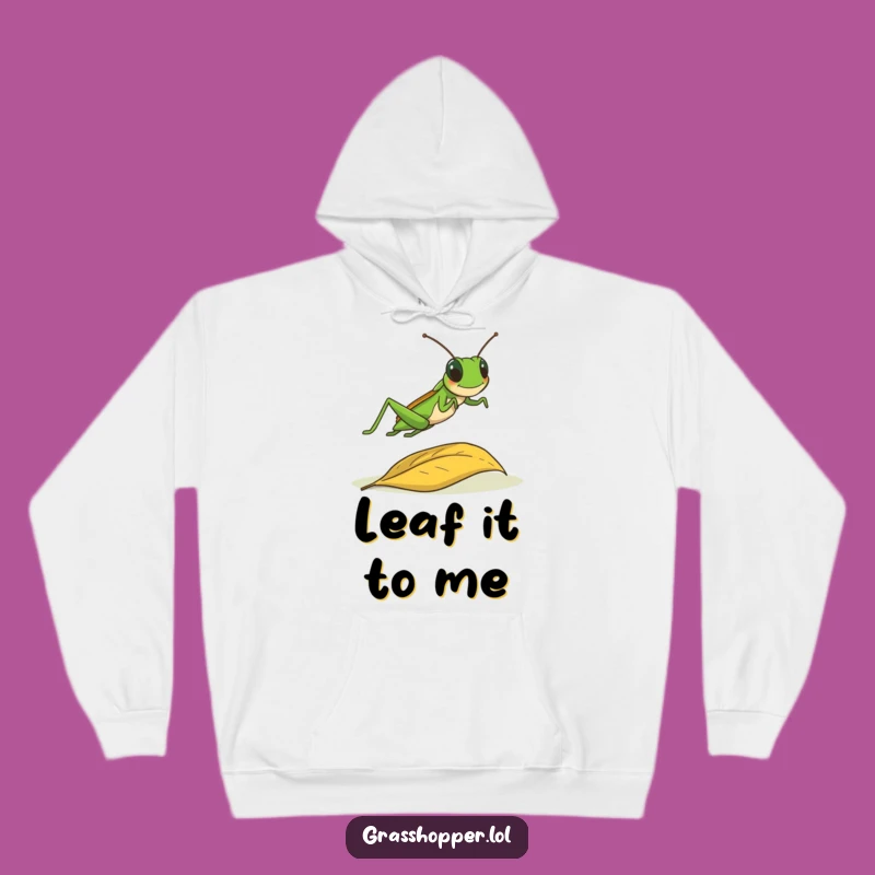 Funny Leaping Grasshopper Hoodie - Cozy Jump Warmth Gift