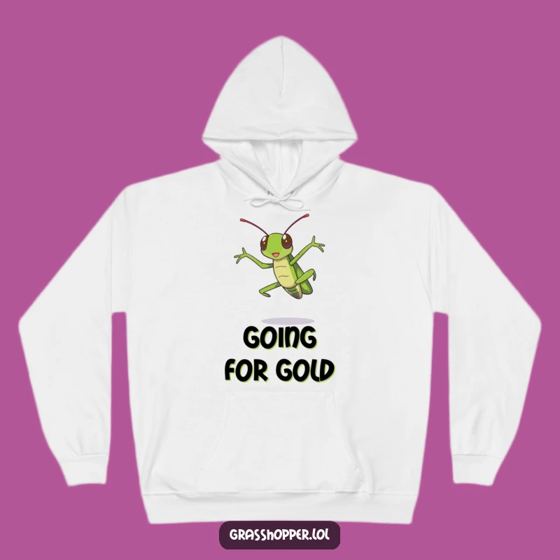 Funny Grasshopper Hoodie: Cozy Comfort with a Dramatic Leap!
