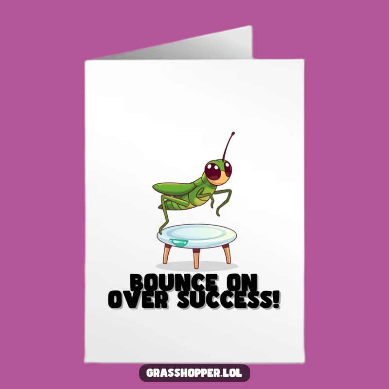 Free Printable Congrats Card: Grasshopper Bounce Victory, Ideal DIY Downloadable Gift