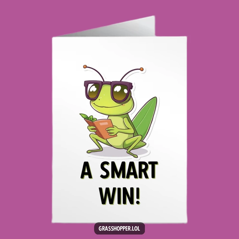 Free Printable Grasshopper Congrats Card: Intelligent Success Downloadable!