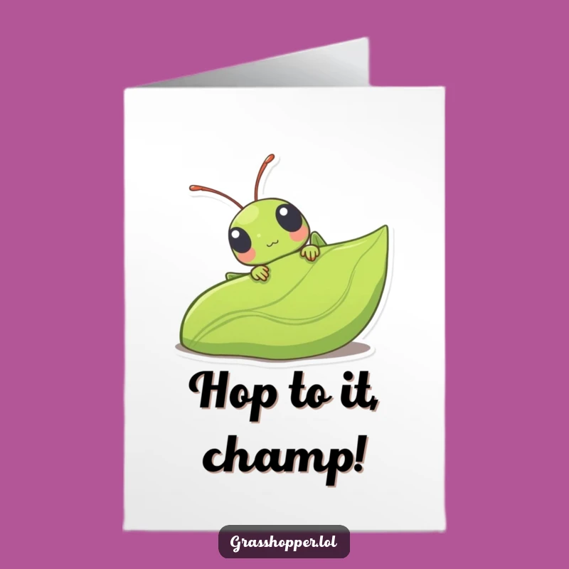 Joyful Free Printable Grasshopper Card for Congratulations - Cute Downloadable Gift