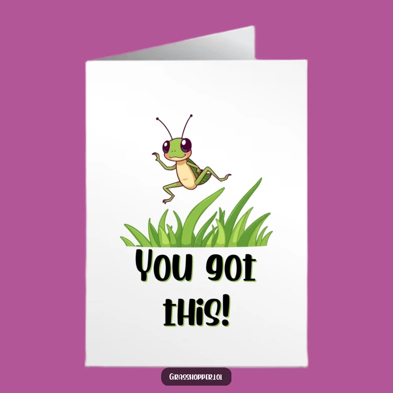 Free Printable Congrats Card: Dancing Grasshopper - Funny Downloadable Gift