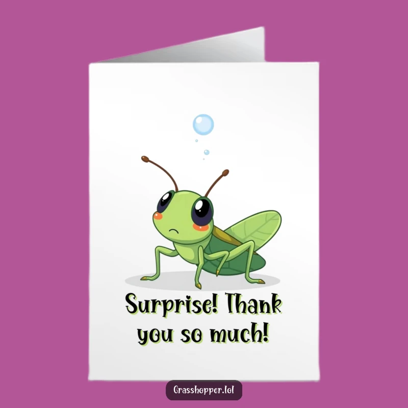 Free Printable Thank You Card: Dewdrop Surprise Thanks - Funny Downloadable Gift