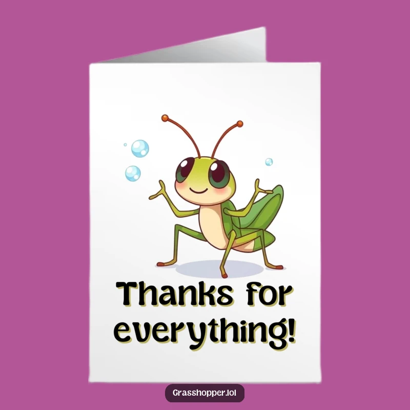 Free Printable Thank You Card: Juggling Dewdrops - Funny Downloadable Gift