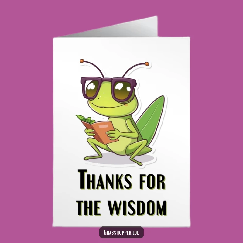 Free Printable Grasshopper Thank You Card: Insightful Gratitude Downloadable!