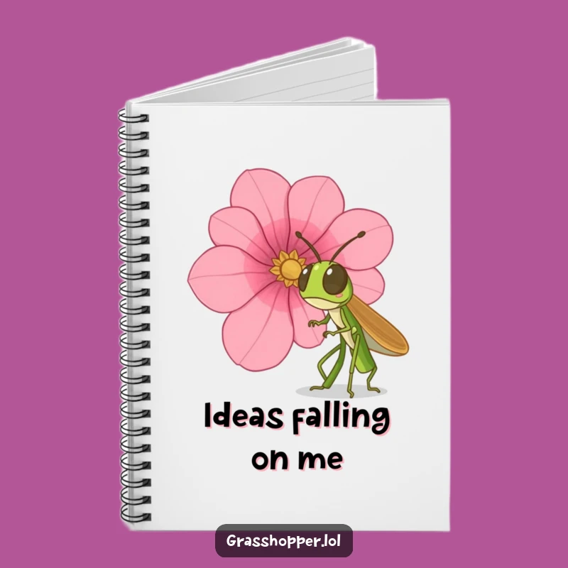 Funny Surprised Grasshopper Notebook: Petal Shock Notes, Perfect Gift