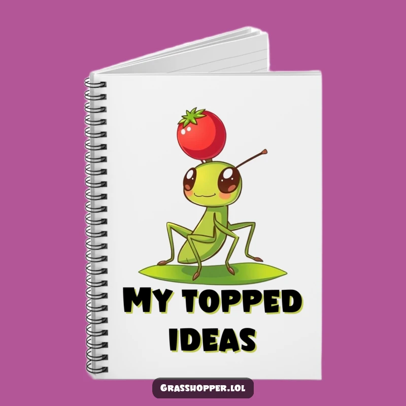 Funny Grasshopper Berry Balance Notebook - Journal for Balanced Thoughts