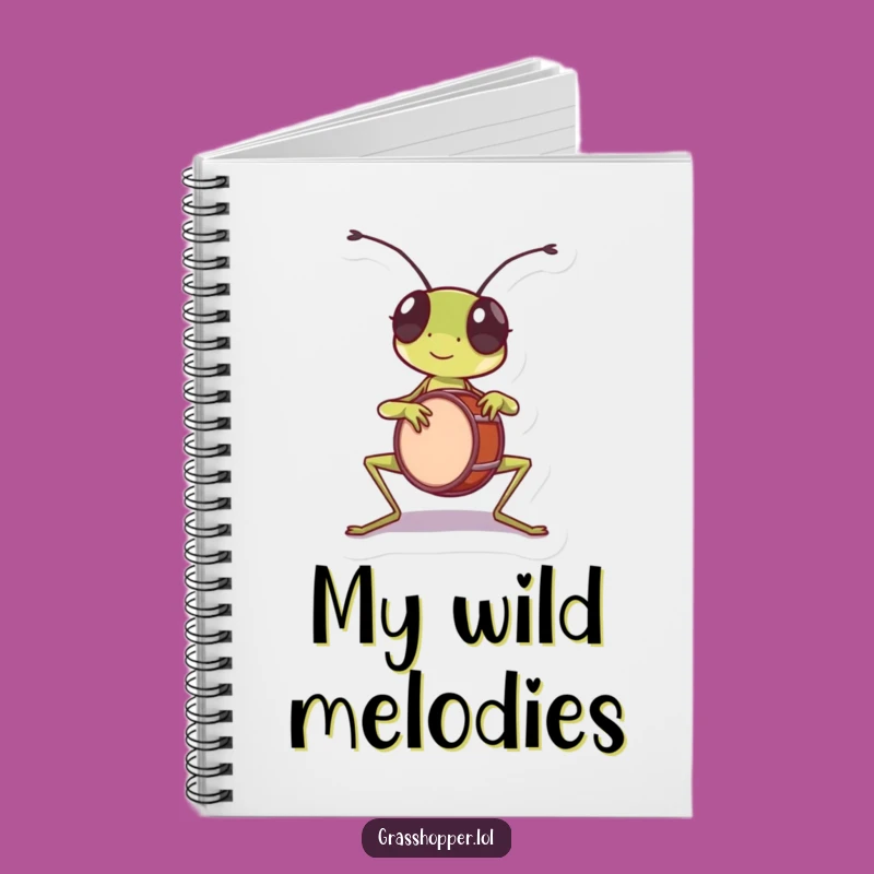 Funny Grasshopper Drummer Notebook - Jot Down Rhythmic Ideas