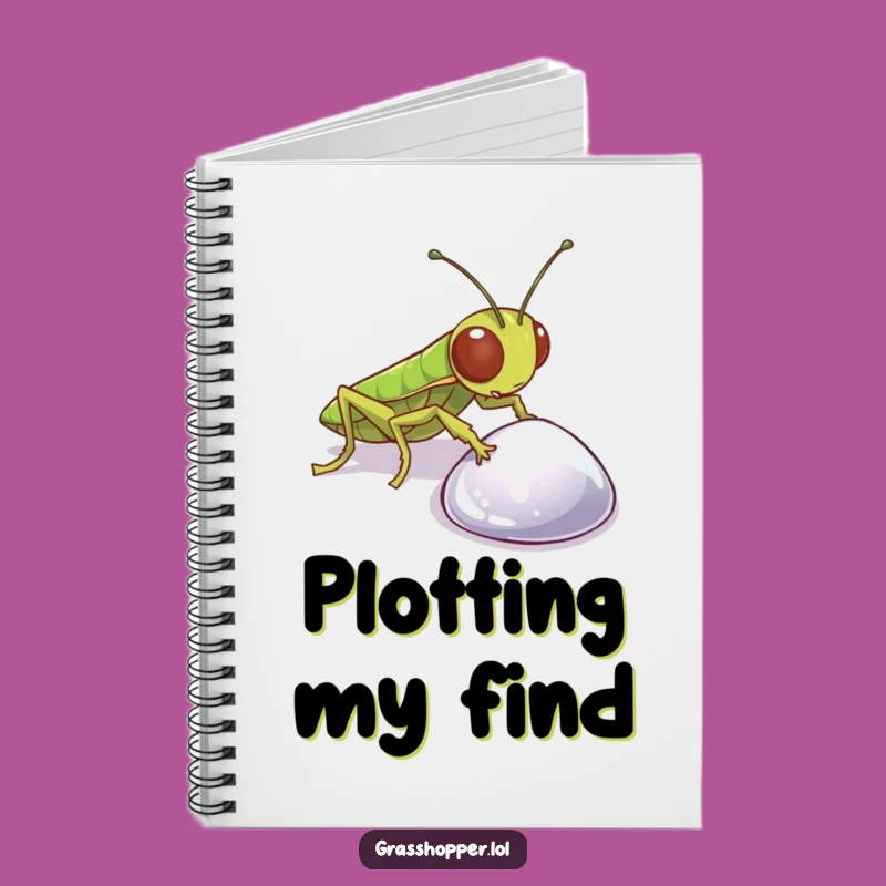 Funny Grasshopper Pebble Notebook: Curious Insect Journal, Perfect Funny Gift