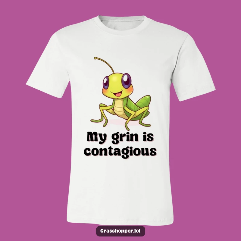 Funny Grasshopper Grin T-Shirt: Wear Your Joyful Invitation, A Hilarious Gift Idea