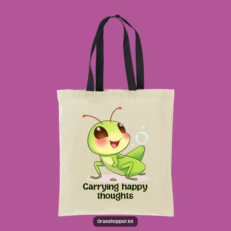 Funny Grasshopper Tote Bag: Giggle Bug Carryall, Durable Humorous Accessory, Perfect Funny Gift