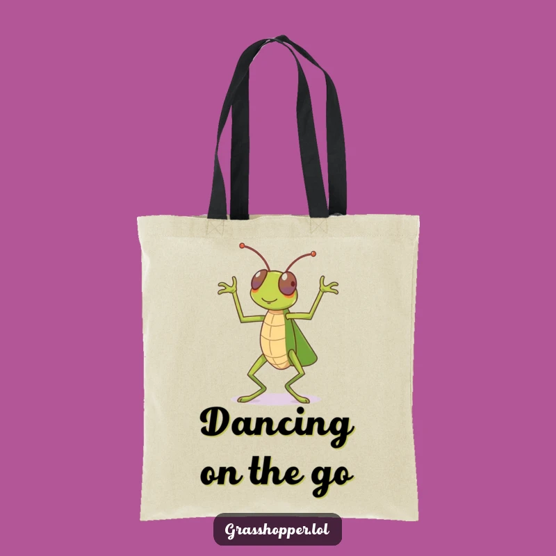 Funny Dancing Grasshopper Tote Bag: Celebration Style, Perfect Gift