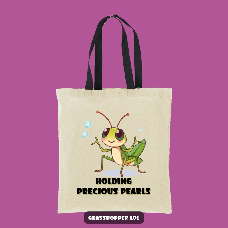 Funny Grasshopper Juggling Tote Bag: Carry Sparkling Fun!