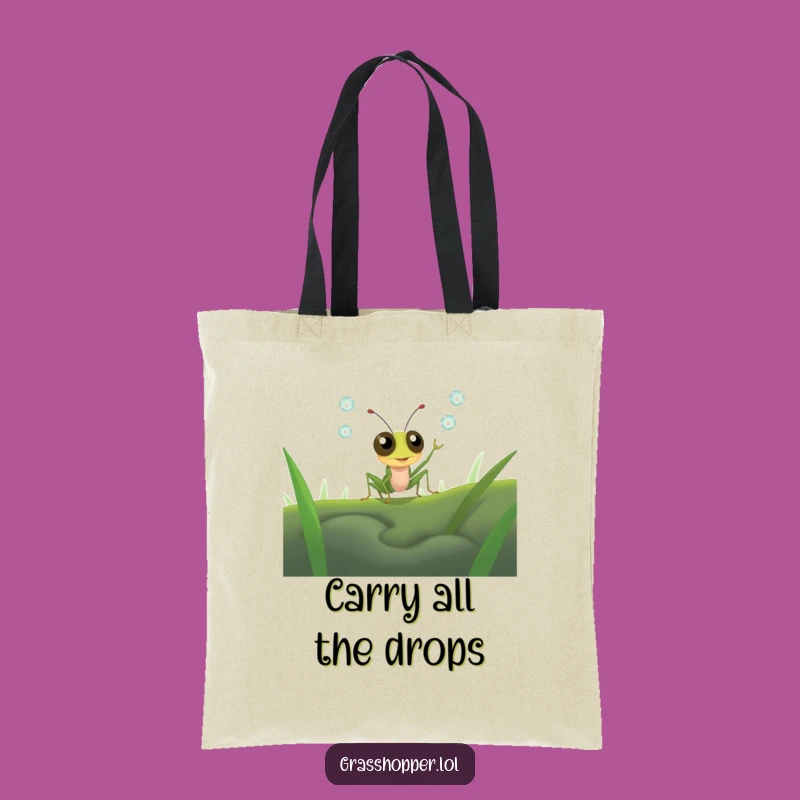 Funny Juggling Grasshopper Tote Bag - Dewdrop Style Gift