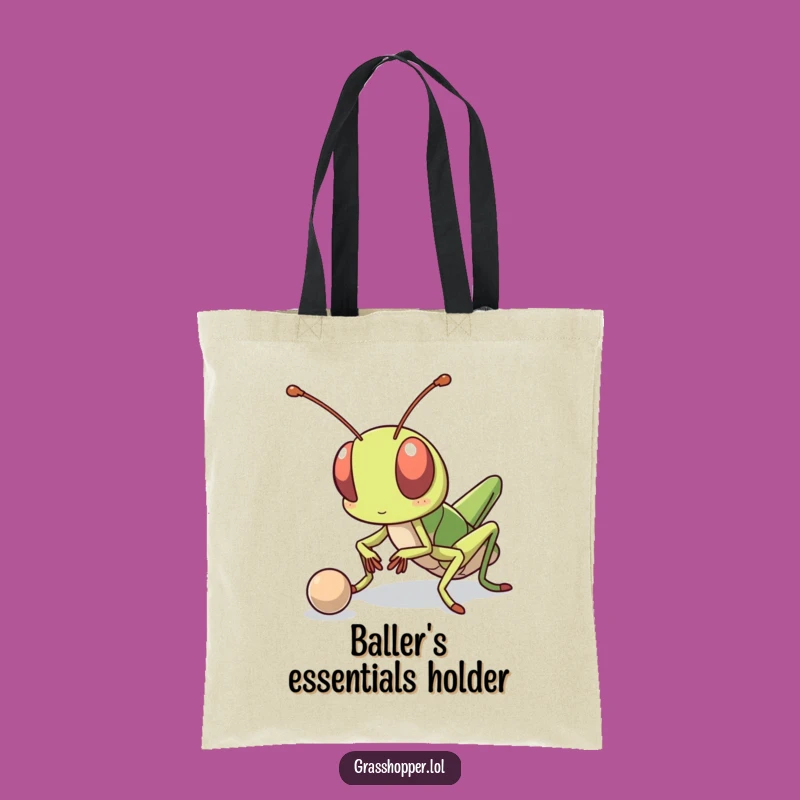 Funny Kawaii Grasshopper Tote Bag - Carry Your Game Gear